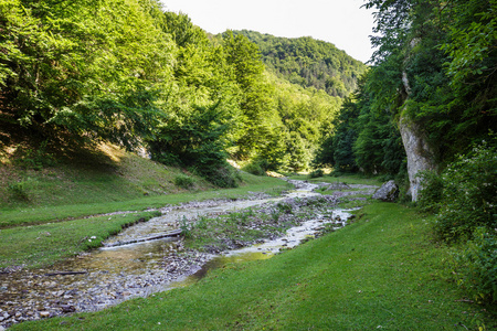 山区河流流经山谷