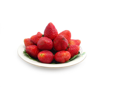 草莓果实上白色的集合