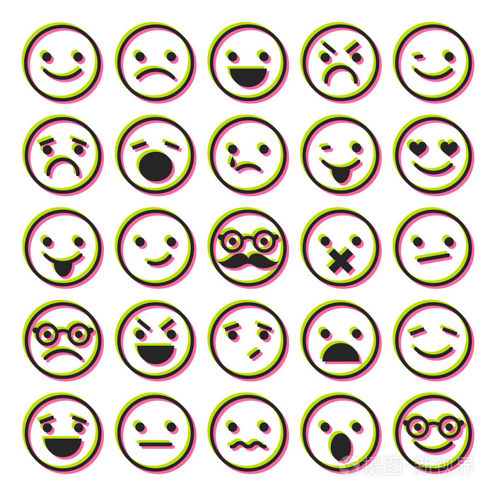 表情符号,字符图标集插画-正版商用图片0dxp2t-摄图新视界
