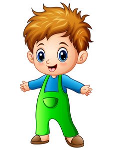 可爱的卡通小男孩照片