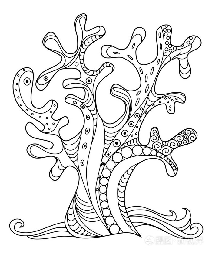 海珊瑚手绘制的插图