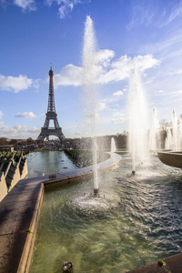 埃菲尔铁塔和巴黎花园套房，杜特罗卡德罗在喷泉
