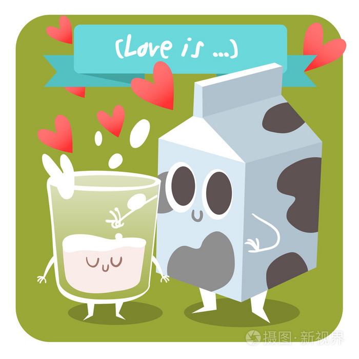 与盒牛奶杯牛奶插画-正版商用图片0dycv8-摄图新视界