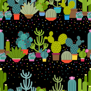 平式仙人掌的水平图案照片