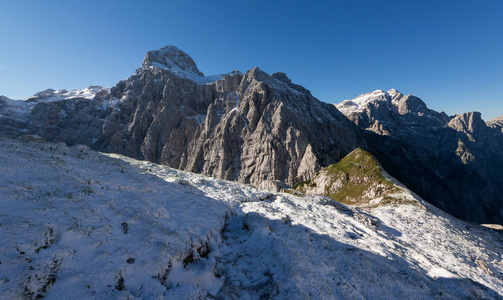 Triglav 北墙的视图