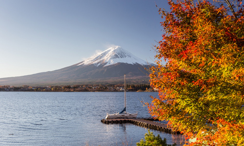 富士山和秋叶