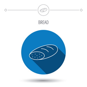 面包的图标。天然食品标志