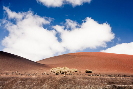 火山地质景观。兰萨罗特岛