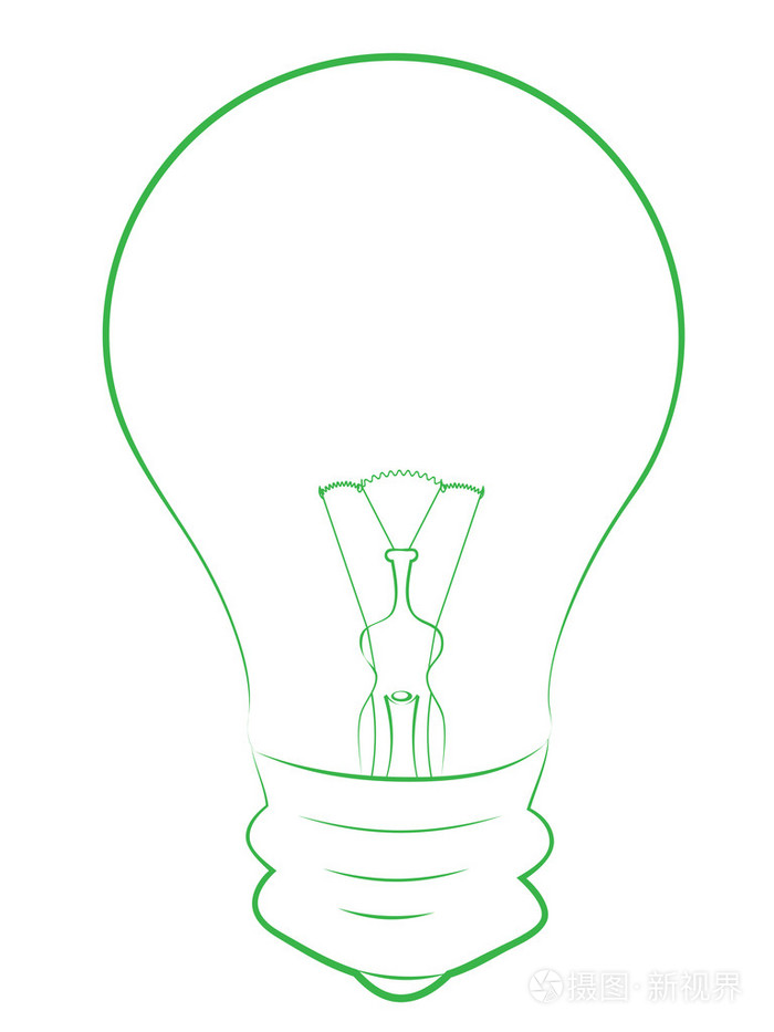 线条艺术的灯泡插画-正版商用图片0dz2qn-摄图新视界