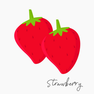 新鲜草莓矢量