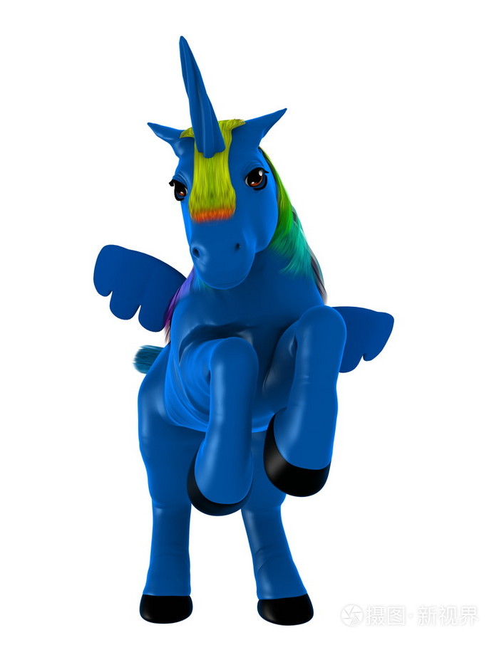 独角兽的3dcg渲染