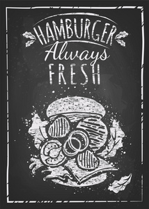 用粉笔绘制用粉笔绘制的早餐海报照片