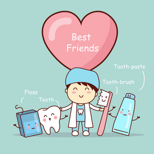 朋友的爱可爱的卡通牙最好的朋友照片