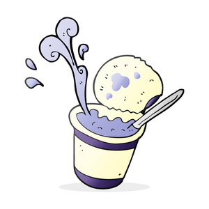 酸奶的卡通插图
