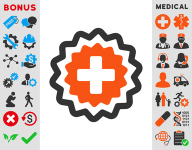 医疗红十字邮票图标