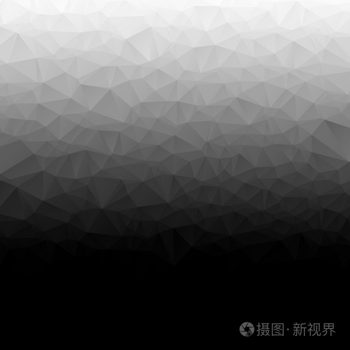 抽象渐变白色到黑色多边形纹理