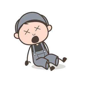 摔倒卡通图片