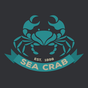 手绘素描章鱼,螃蟹,鱼,比目鱼,鳗鱼,牡蛎,贻贝,龙虾.