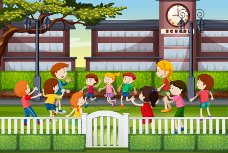 学校的操场图片