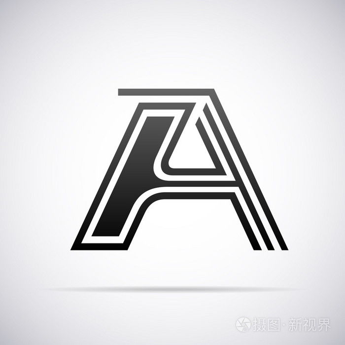矢量标志字母a设计模板