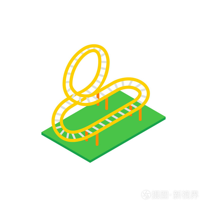 过山车等距的3d图标