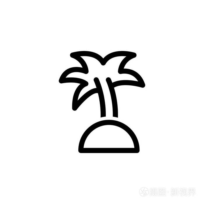椰子树图标矢量图