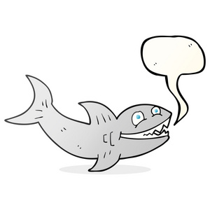演讲泡沫卡通鲨鱼图片