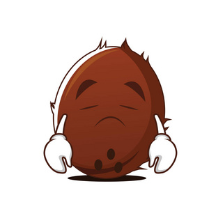 画贴纸,包装,表情使者,聊天等小丑鸡尾酒椰子字符卡通泪坑中哭泣椰子