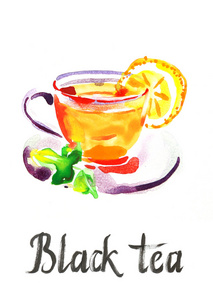 水彩红茶