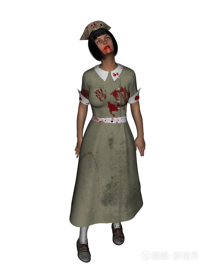 一个女僵尸三维图