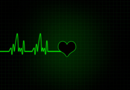 心的形状与颜色的心脏频率图片