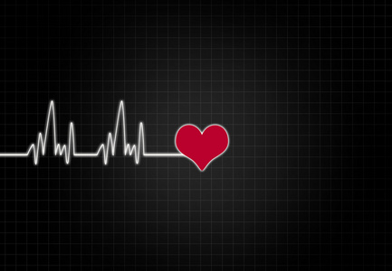 心的形状与颜色的心脏频率图片