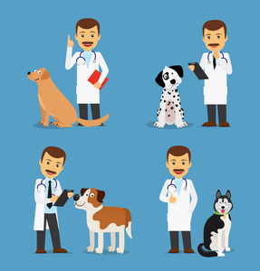兽医医师兽医医生与狗照片