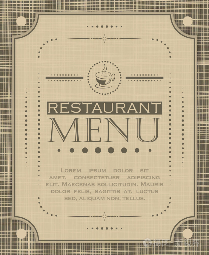 创意餐厅菜单封面设计