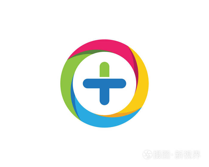 医疗 Logo 模板矢量插图设计