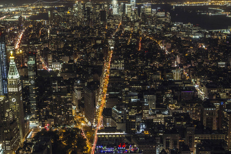 纽约城的夜景