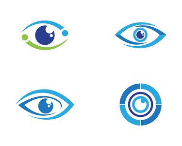 眼睛护理矢量标志设计