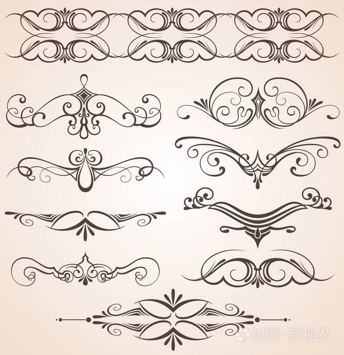 复古的装饰元素插画-正版商用图片0e0u65-摄图新视界