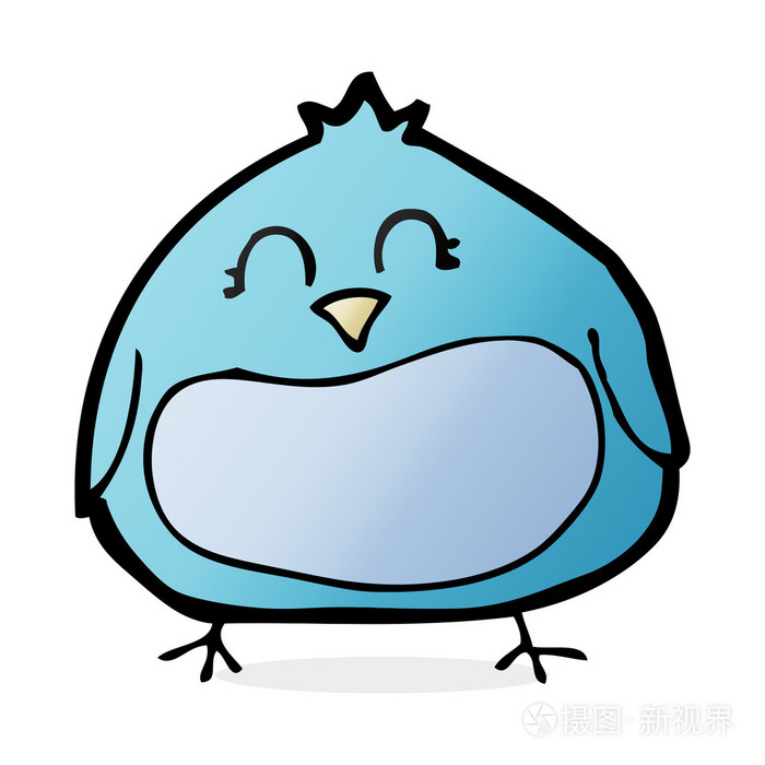卡通胖鸟