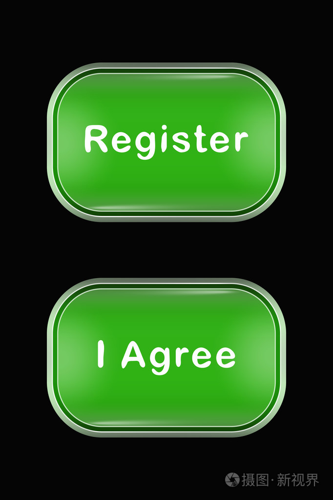 现代玻璃按钮的注册我同意