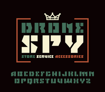 直升机的版式sanserif 钢板字体和无人驾驶间谍会徽照片