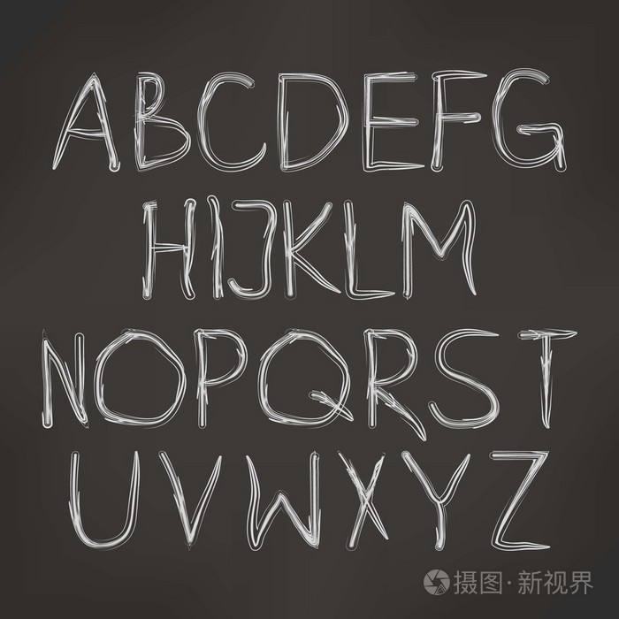 英语字母表草书插画 正版商用图片0e195e 摄图新视界