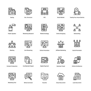 商业和金融图标矢量 12