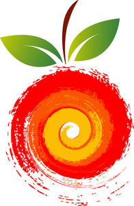 健康水果徽标图片