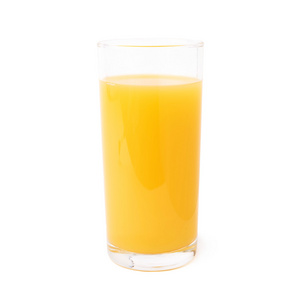装满橙汁的玻璃杯