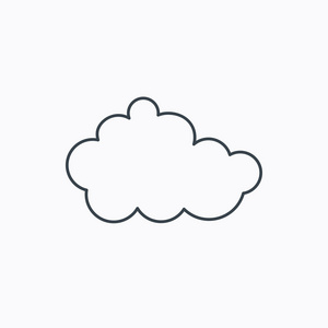 云形图标。乌云密布的天气符号