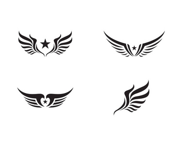 翼 logo 模板矢量照片
