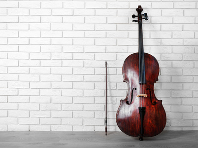 演奏大提琴粗画笔大提琴音乐彩色背景与音乐音符和中提琴矢量插图设计