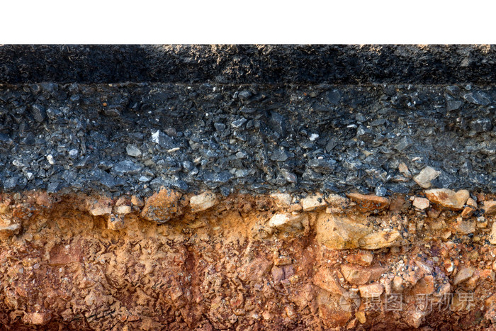 风暴的流失.以指示土壤层和