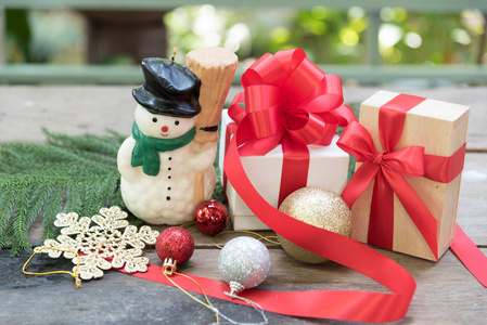 雪人圣诞礼物图片
